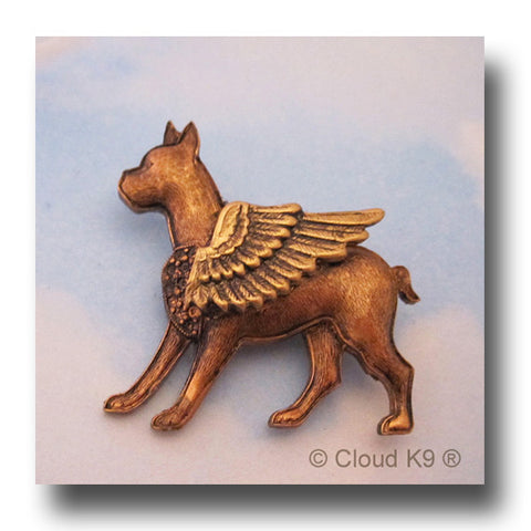 Boxer Dog Angel Pin