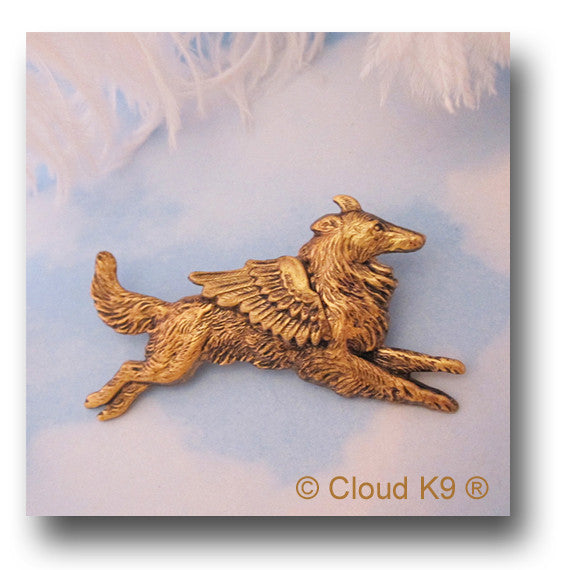 Sheltie Guardian Angel Dog Pin