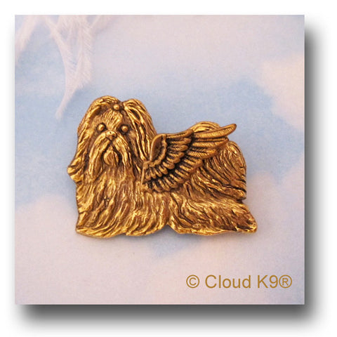 Shih Tzu Guardian Angel Dog Pin