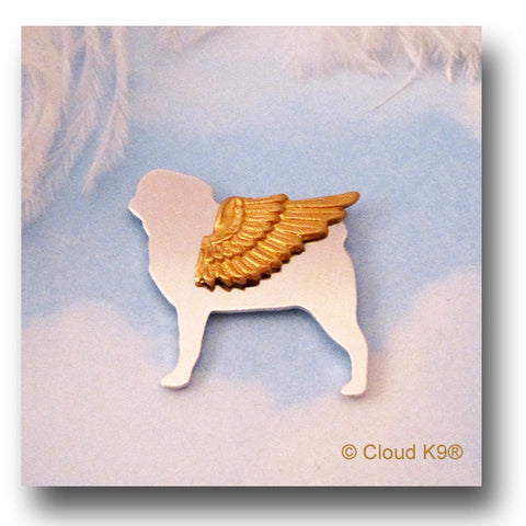 Pug Angel Dog Pin