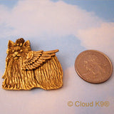 Yorkie Guardian Angel Dog Pin