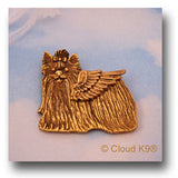 Yorkie Guardian Angel Dog Pin