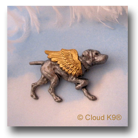 Weimaraner Guardian Angel Dog Pin