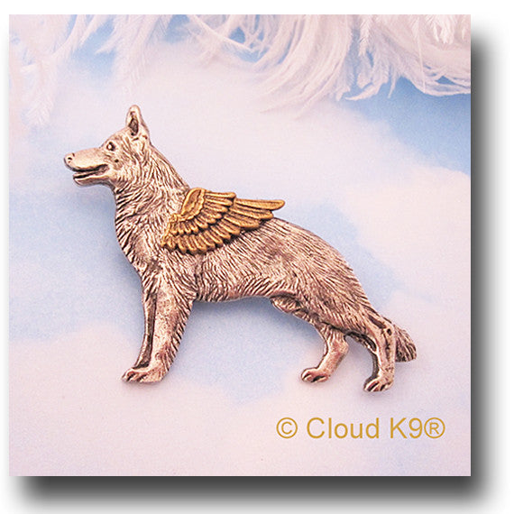 German Shepherd Guardian Angel Dog Pin