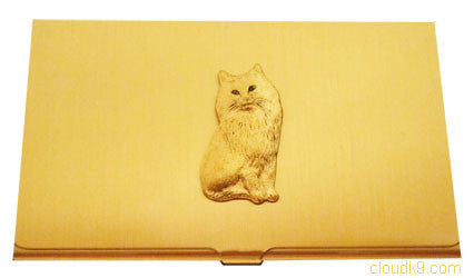 Persian Cat Business Card Case (Long Haired Cat)