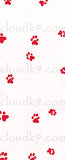 Red Paw Prints Cello Treat Bags