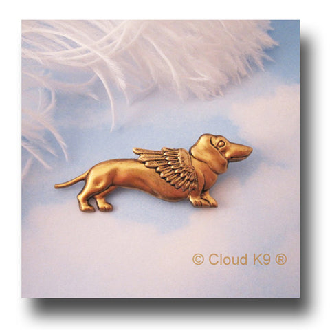 Dachshund Guardian Angel Dog Pin Sympathy Gift