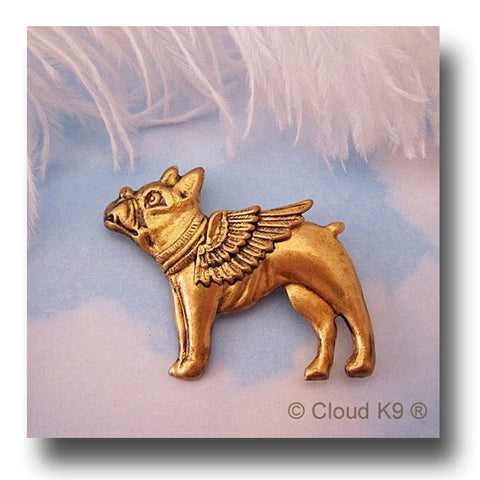 French Bulldog Angel Pin Memorial Keepsake