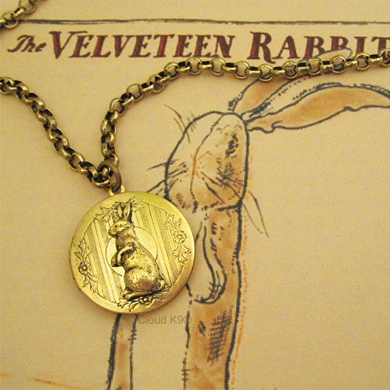 Bunny Rabbit Locket Necklace (Standing Rabbit)