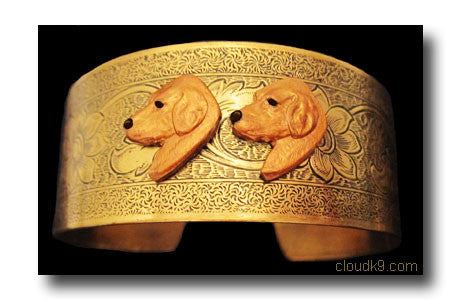 Golden Retriever Cuff Bracelet