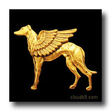 Whippet Angel Dog Pin Sympathy Memorial