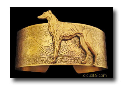 Greyhound Cuff Bracelet (Standing Greyhound)