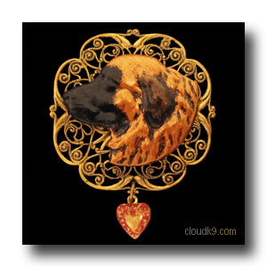 Leonberger Victoriana Filigree Brooch Pin