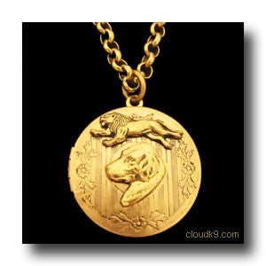 Rhodesian Ridgeback & Lion Locket Necklace