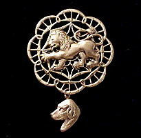 Rhodesian Ridgeback Victoriana Filigree Brooch Pin