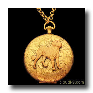St. Bernard Dog Locket Necklace (LARGE Locket: Saint Bernard)