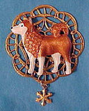 Siberian Husky Victoriana Filigree Brooch Pin