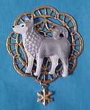 Siberian Husky Victoriana Filigree Brooch Pin