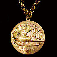 Bird (Swallow) Locket Necklace