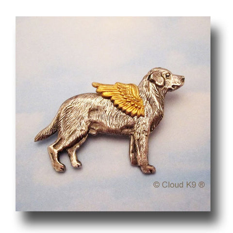 Black Labrador Angel Dog Pin (Black Lab)