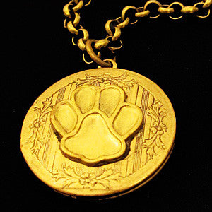 Paw Print Locket Necklace