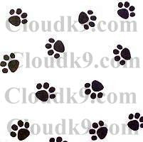 Black Paw Prints Tissue Paper