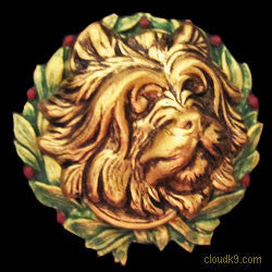 Cairn Terrier Christmas Wreath Brooch Pin