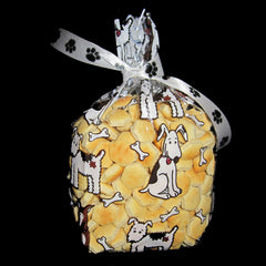 Dog Themed Packaging:  Cello Treat Bags, Ribbon, Tissue Paper