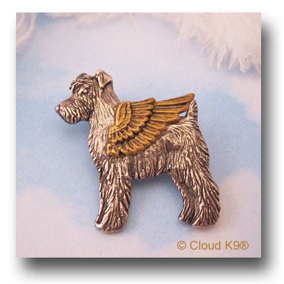 Schnauzer Angel Dog Pin