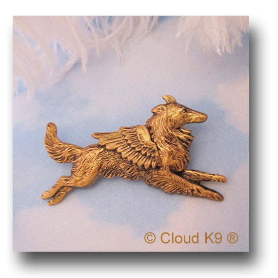 Collie Dog Angel Pin Jewelry