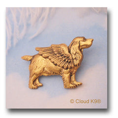 English Cocker Spaniel Guardian Angel Dog Pin