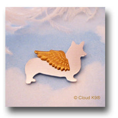 Corgi Guardian Angel Dog Pin: Pembroke Welsh Corgi
