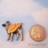 Norwegian Elkhound Angel Pin Sympathy Gift