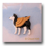 Siberian Husky Dog Angel Pin