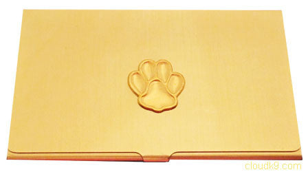 Paw Print Business Card Case