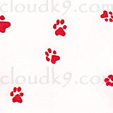 Red Paw Prints Cello Treat Bags