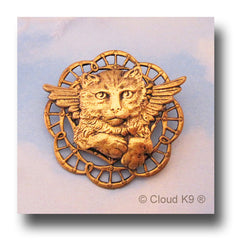 Cat Guardian Angel Pin