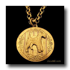 Wire Fox Terrier Locket Necklace