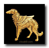 Russian Wolfhound Angel Pin Sympathy Gift