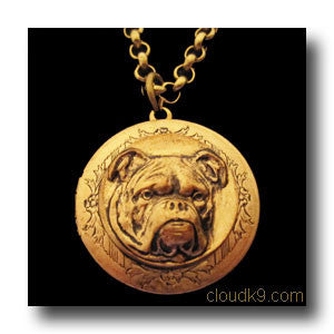 Bulldog Locket Necklace