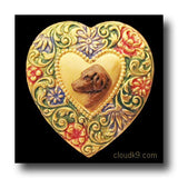 Chesapeake Bay Retriever Colorful Heart Brooch Pin