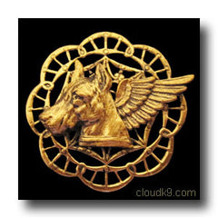 Great Dane Guardian Angel Dog Pin