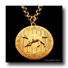 Pointer Dog Locket Necklace