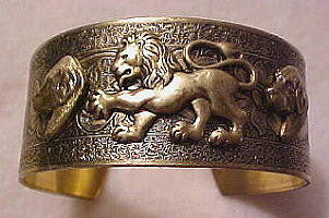 Rhodesian Ridgeback & Lion Cuff Bracelet