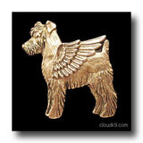 Miniature Schnauzer Angel Dog Pin Sympathy Gifts