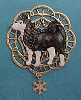 Alaskan Malamute Victoriana Filigree Brooch Pin