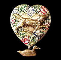 Nova Scotia Duck Tolling Retriever Colorful Heart Brooch Pin
