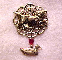 Nova Scotia Duck Tolling Retriever Victoriana Filigree Brooch Pin