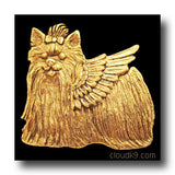Yorkie Guardian Angel Dog Pin