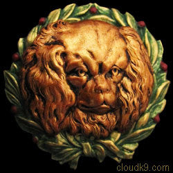 King Charles Spaniel Christmas Wreath Brooch Pin